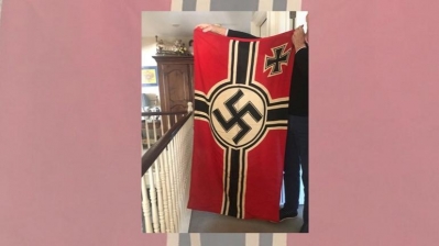 Groningse nazivlag als souvenir in Canada belandt